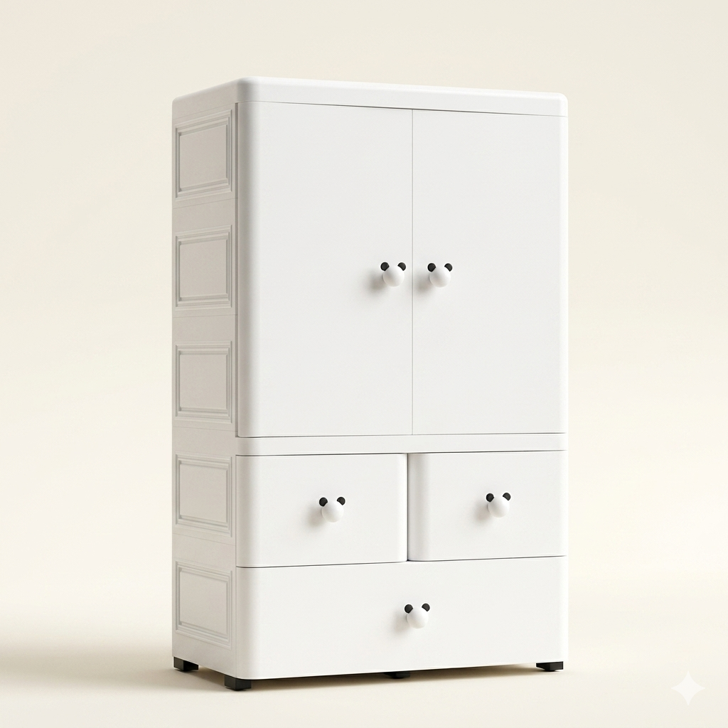 Детски Плакар со Врата и 2 Фиоки 110 × 70 × 38 cm