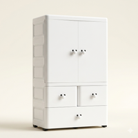 Детски Плакар со Врата и 2 Фиоки 110 × 70 × 38 cm