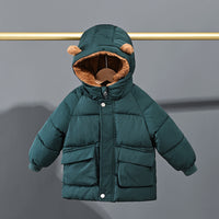 Детска јакна со внатрешно крзно и капа