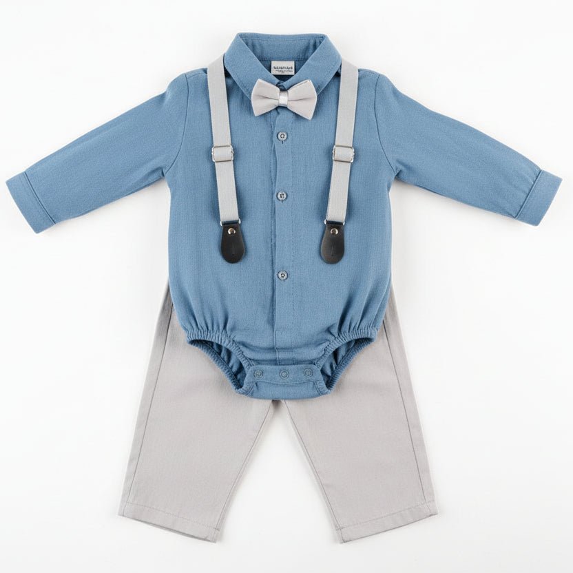 Елегантен комплет со кошула и панталони