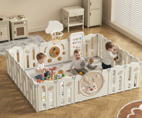 Детска ограда со кош, табла, 100 топчиња и подлога 1cm - 190х228х63 цм