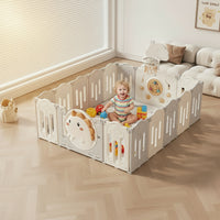 Детска ограда за играње со кош и интерактивни панели 158х184