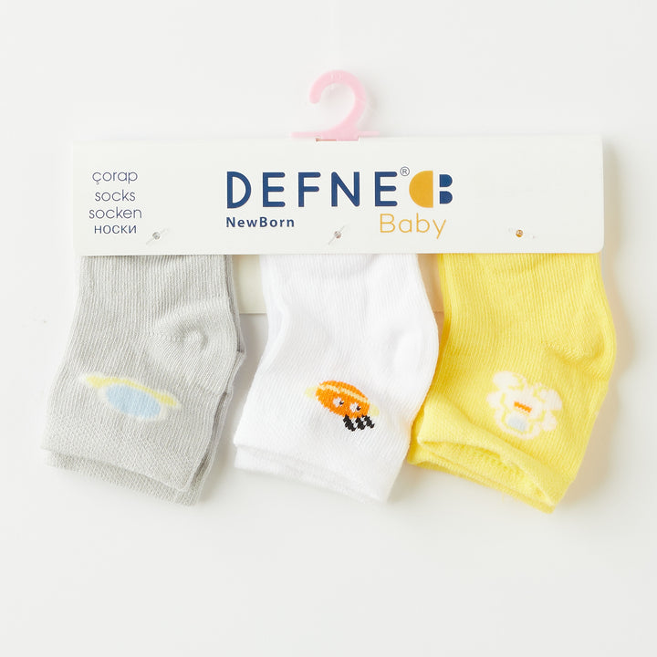 Сет од 3 Бебешки Чорапчиња со Дезен