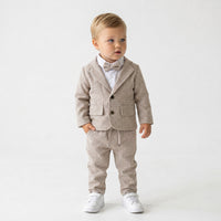 4-Делен Комплет Боди-Кошула, Сако, Панталони и Машна Gentleman