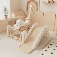 Детски сет 4 во 1 количе, туркало,лизгалка и џампер