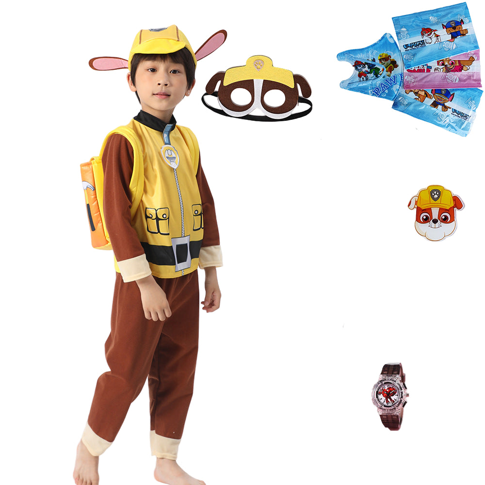 Детски костим Rubble – Paw Patrol сет со маска, ранец и часовник
