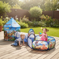Детски шатор со тунел и игралиште  Диносауруси 3 во 1 Play Tent