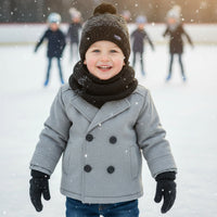 Комплет Плетена Капа, Шал и Ракавици во 4 Бои