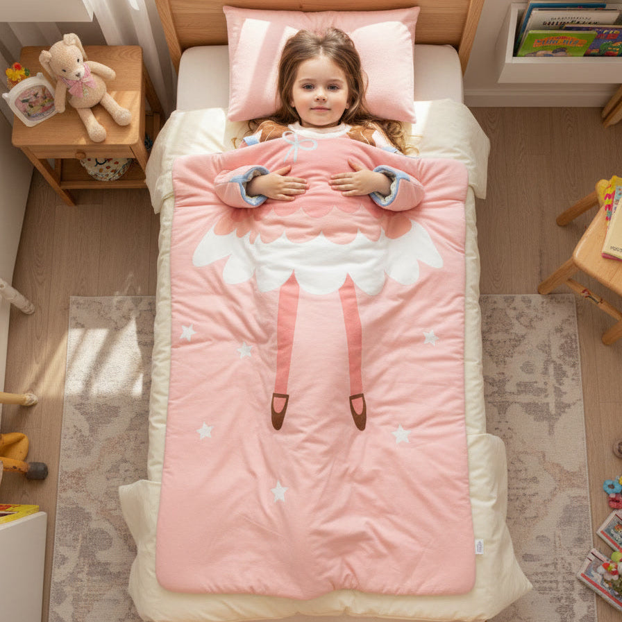 4 во 1 јоргани/вреќа за спиење со ракави + перниче Princess 80х120цм