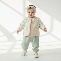 3 Делен комплет блуза, јакна и панталончиња цветен принт