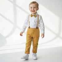 Комплет кошула и панталони со трегери и лептир машна