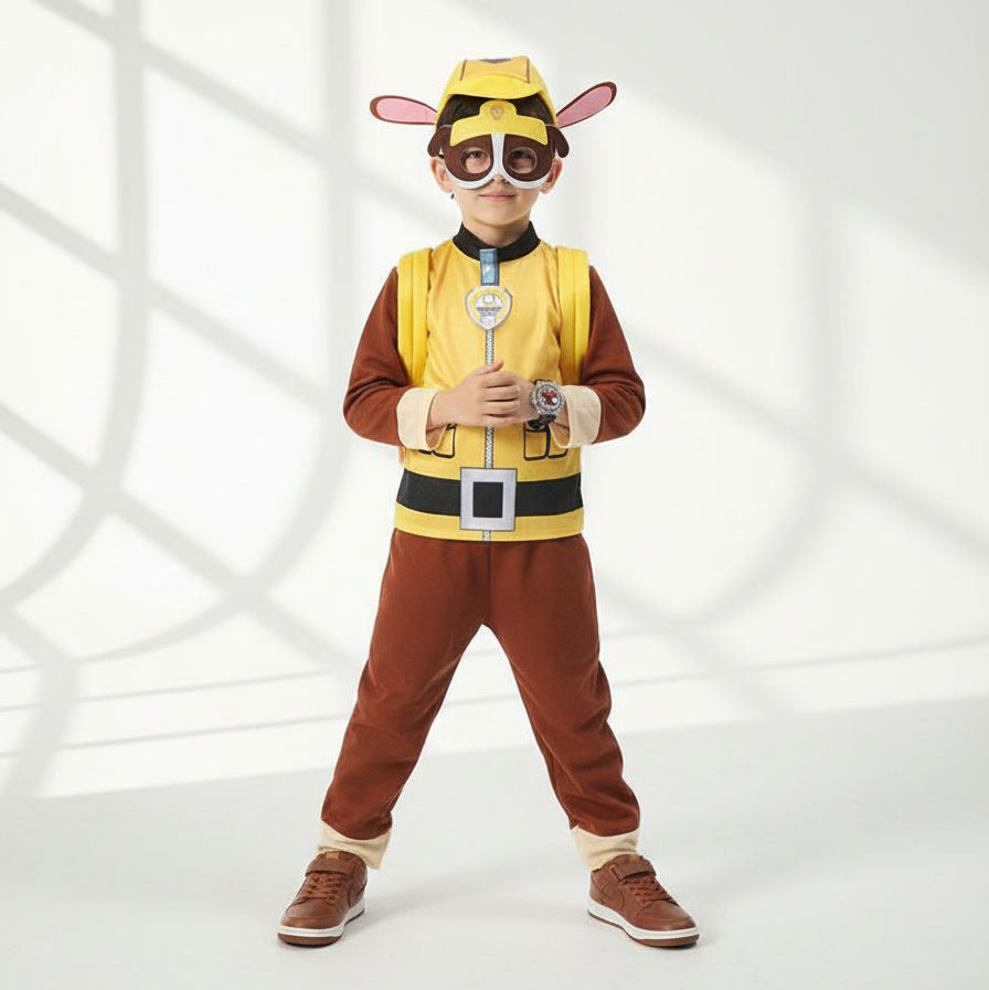 Детски костим Rubble – Paw Patrol сет со маска, ранец и часовник