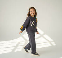 2 Делен комплет блуза со панделки и панталони