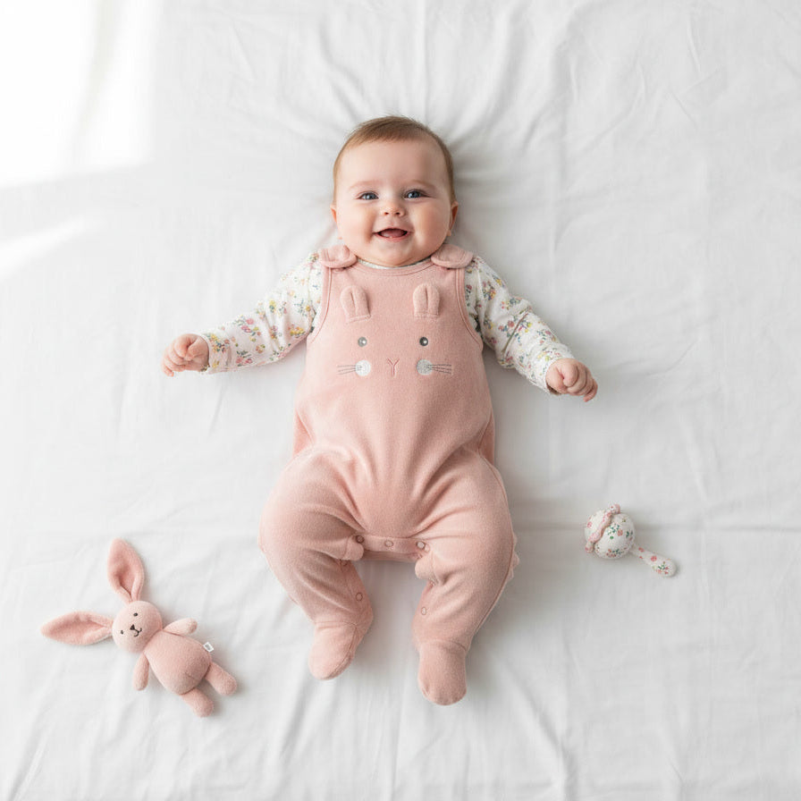 2 делен сет шпикозни и боди Зајаче