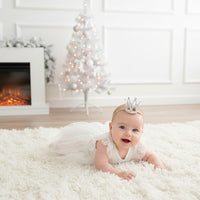 Сет за новороденчиња – тул здолниште со точки и круна за фотографирање