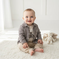 3 Делен комплет карирана кошула, блуза и панталони