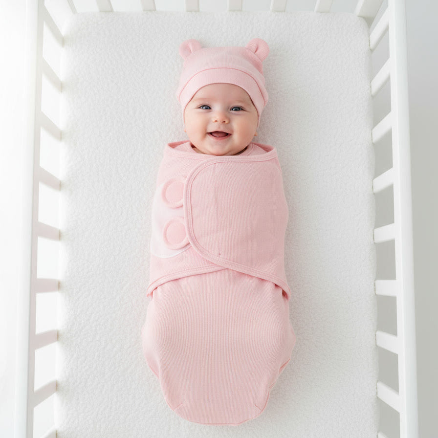 Еднобојна пелена за повивање и капче