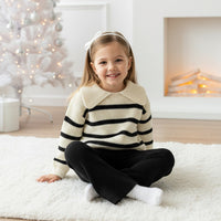 Женски Комплет Плетена Блуза и Траперки