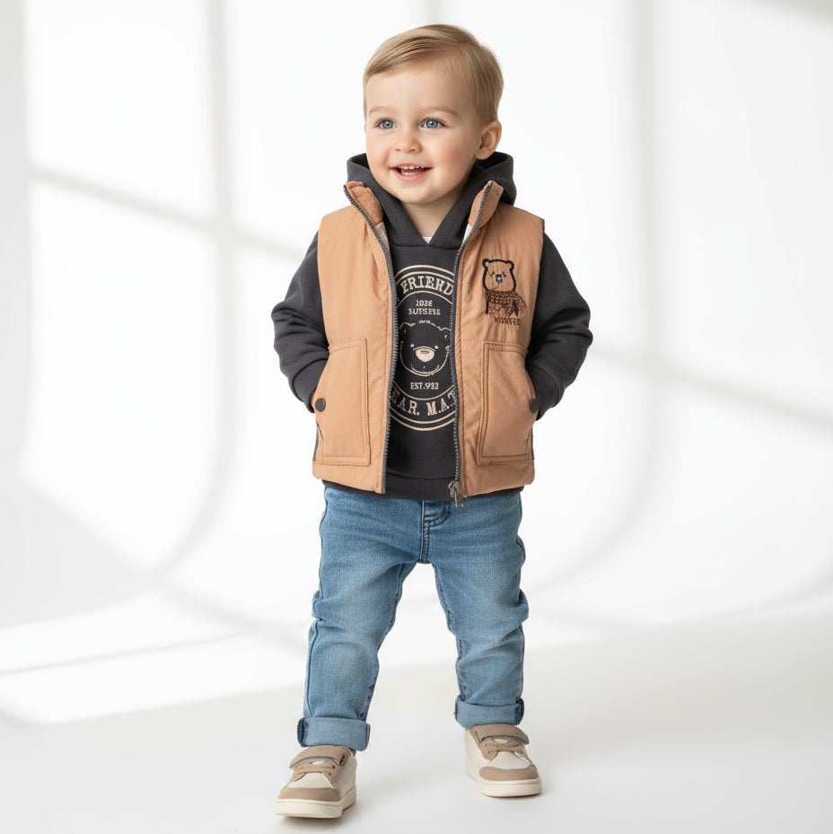 3 Делен комплет дуксерка, фармерки и елече