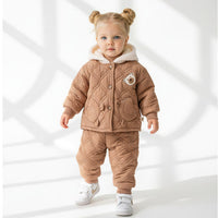 2 Делен Комплет Јакна Панталони во 2 Бои Мече