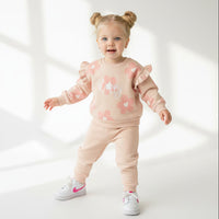 2 Делен комплет тренерки со цвеќиња Happy