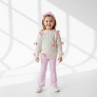 Kомплет плетена блуза со панделки и хеланки