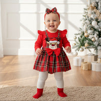 Новогодишен комплет боди, сукња и трака за коса