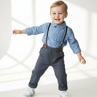 Комплет боди кошула и панталони со трегери