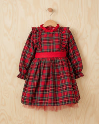 Карирано фустанче со панделка