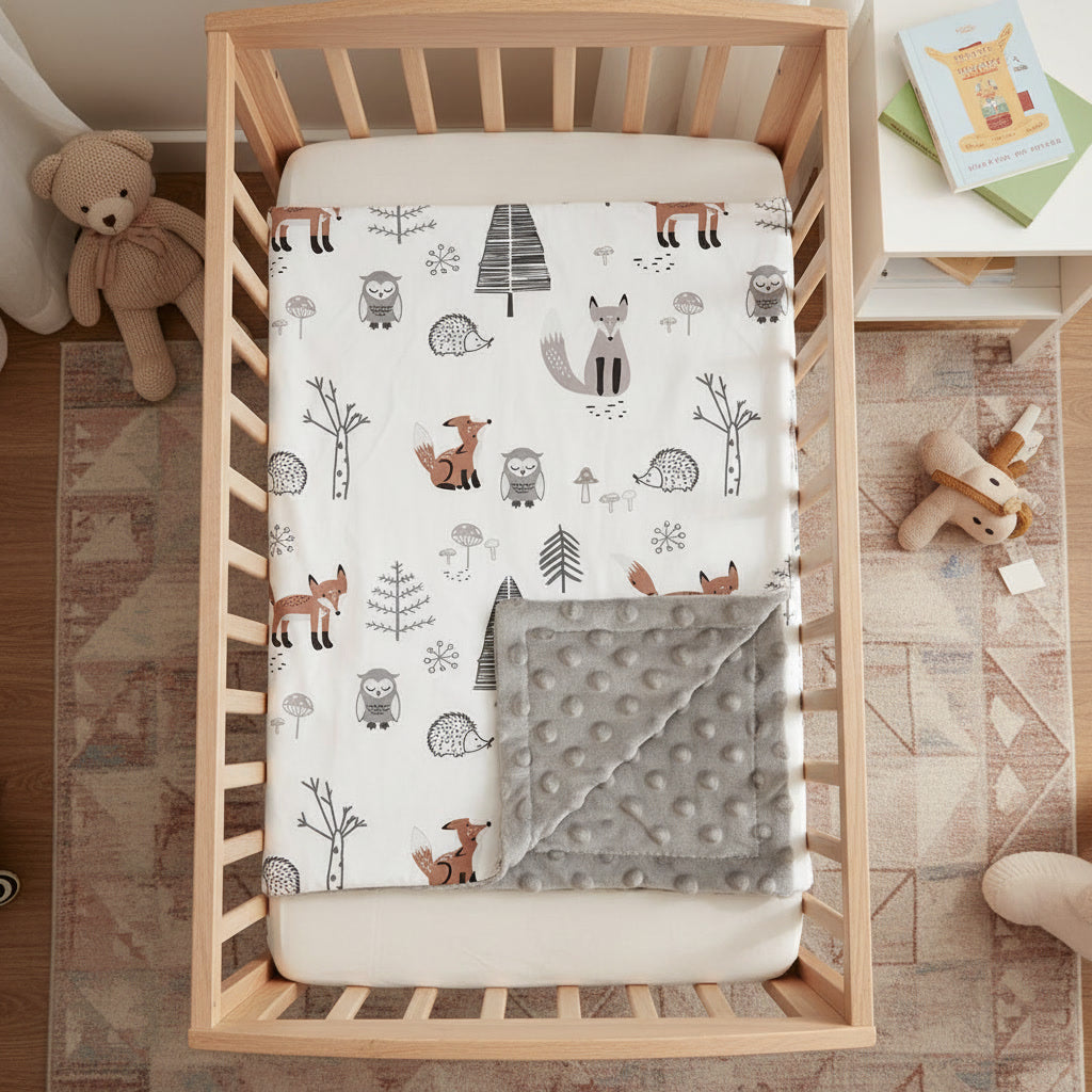 Детско двострано ќебе – плишана мекост и весел дезен 75*100cm