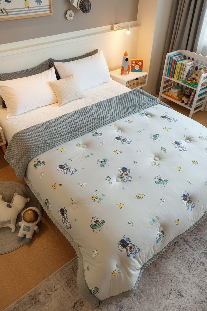 Меко плишано ќебе/јорган Астронаут 150x200cm