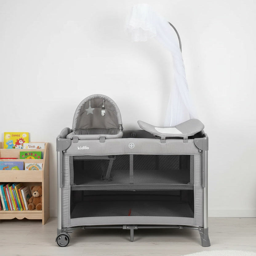 5 во 1 Транспортно Креветче со Гнездо и Даска за Пресоблекување KIDILO