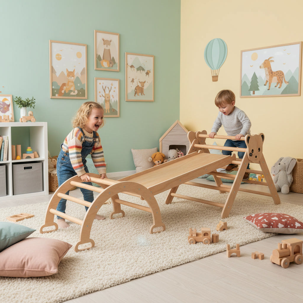 PIKLER дрвен сет за качување и забава