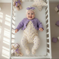 Бебешки 3-делен комплет со срценца