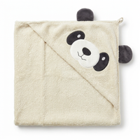 Сет за капење – мек пешкир со капа, бањарка и влечки Панда