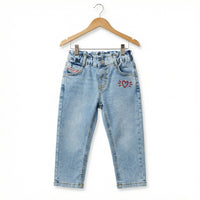 Фармерки со ластик Heart Print