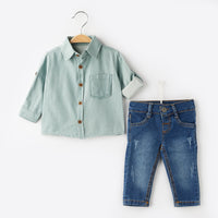 2 Делен комплет кошула и фармерки