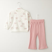 2 Делен комплет блуза со панделки и траперки