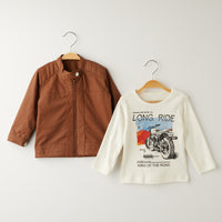 3 Делен комплет блуза, фармерки и јакна