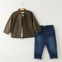 3 Делен комплет блуза, фармерки и јакна