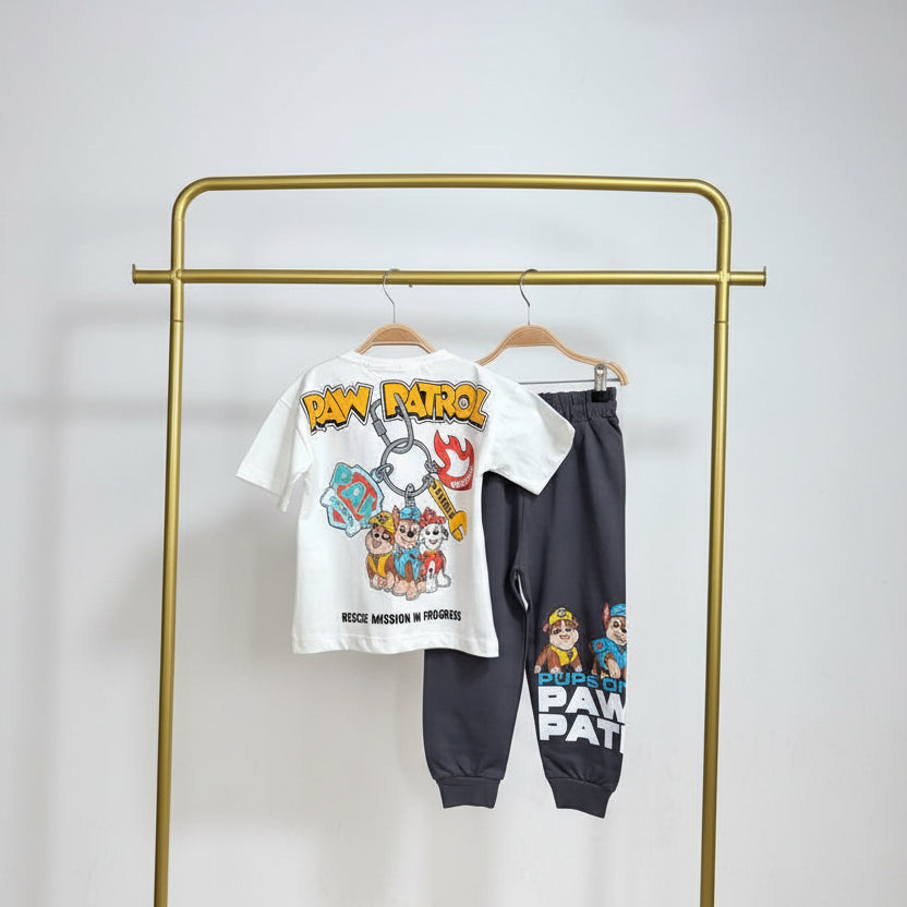 Патролни шепи детски комплет со маичка и тренерки