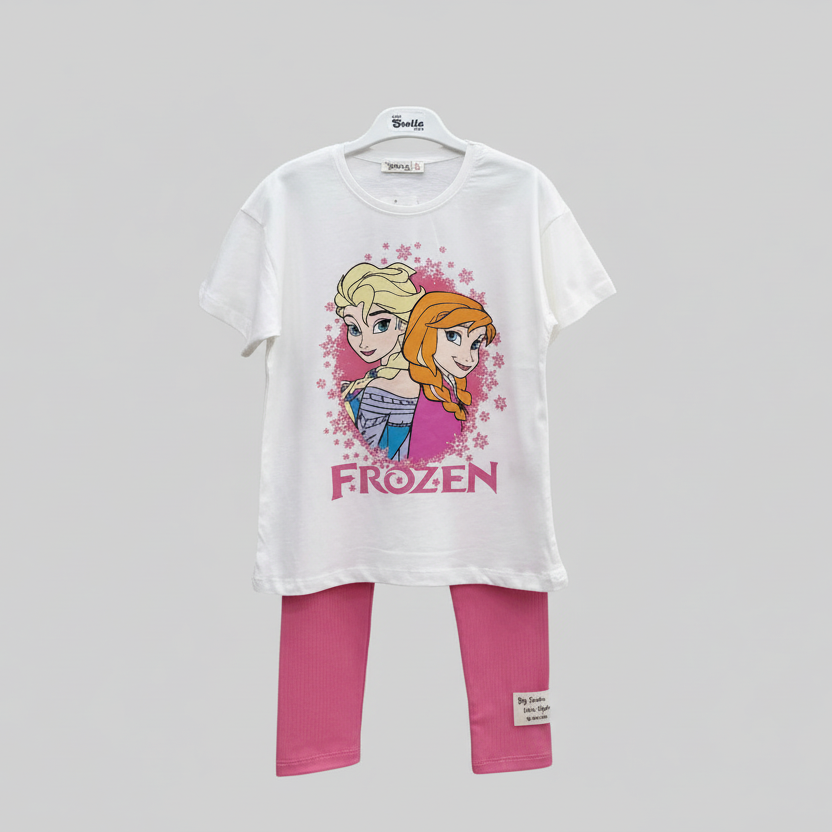 2 Делен комплет маичка и хеланки Елса и Ана