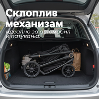Мултифункционална бебешка количка 3-во-1 – со торба и ротирачка конструкција