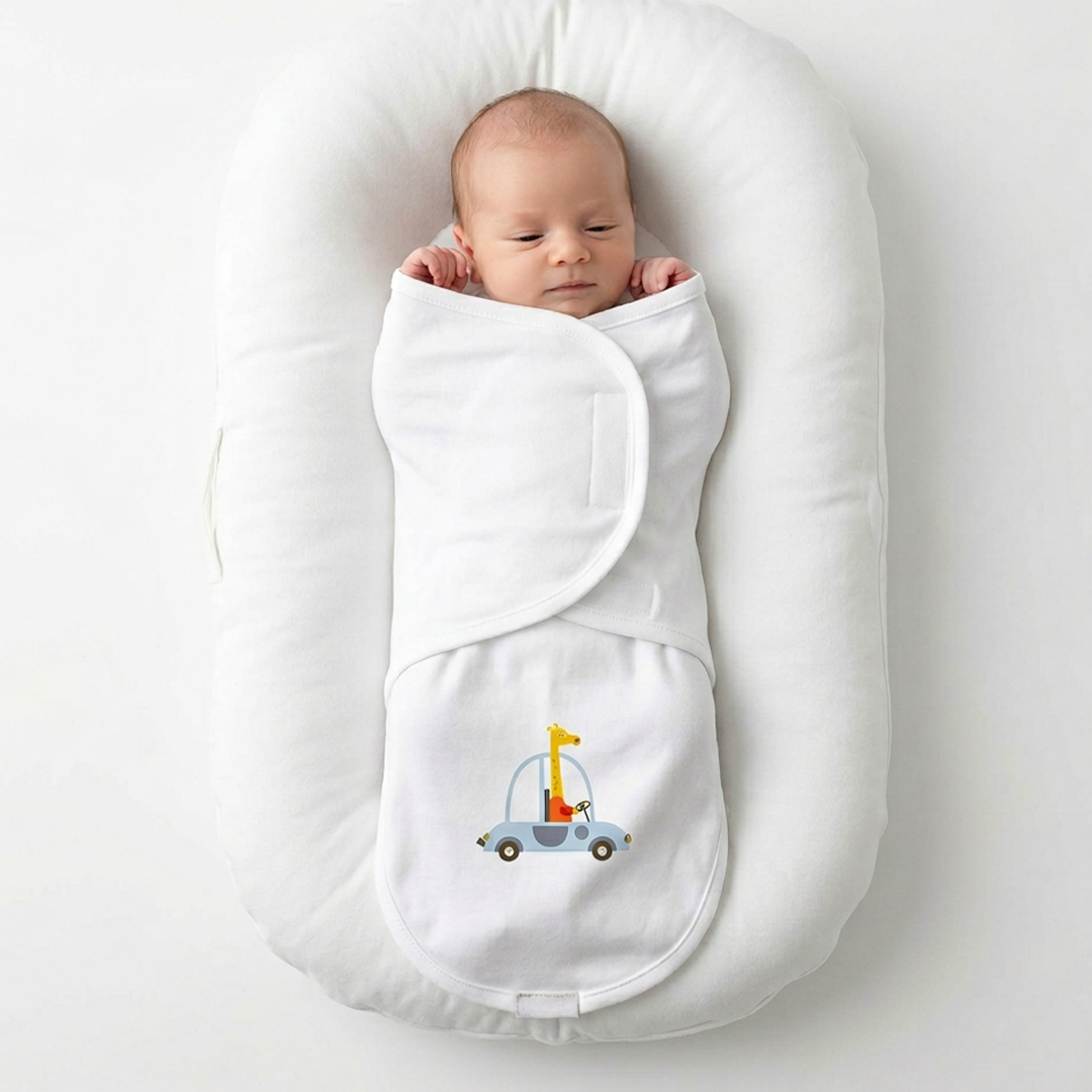 Бебешка памучна пелена за повивање Animals