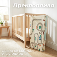 Преклоплива подлога за играње 180*200*1цм Trafic/Animals