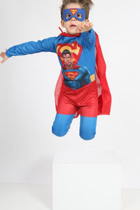 Детски Супермен костим со маска и наметка