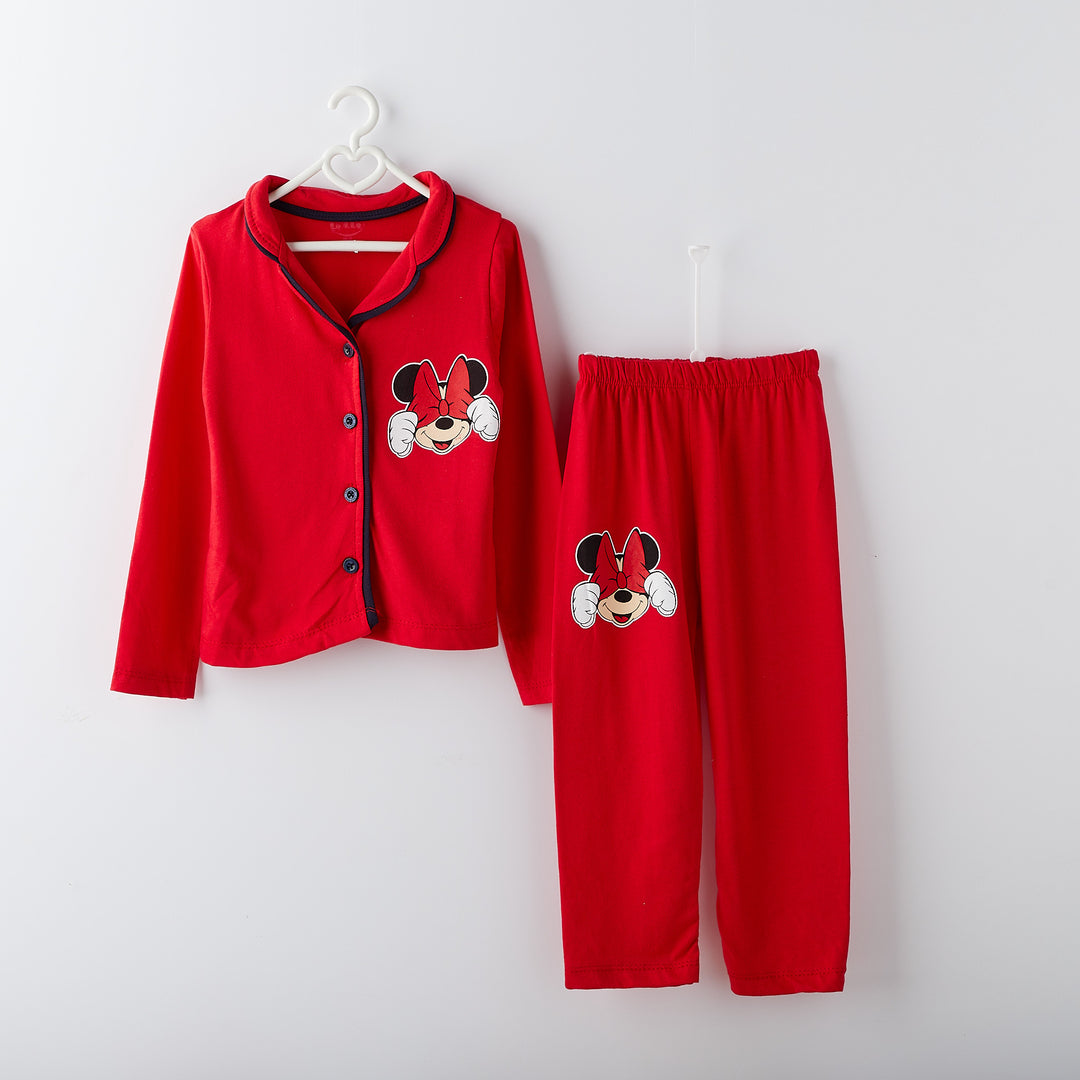2- Делни Црвени Пижами со Дезен Мини