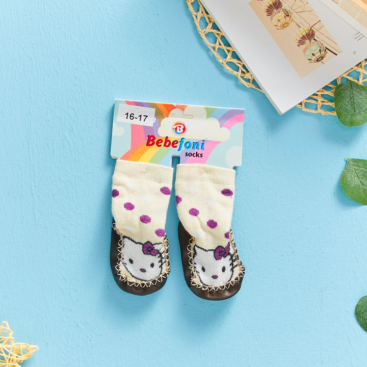 Чорап Топлинки Обложени со Кожа - Hello Kitty