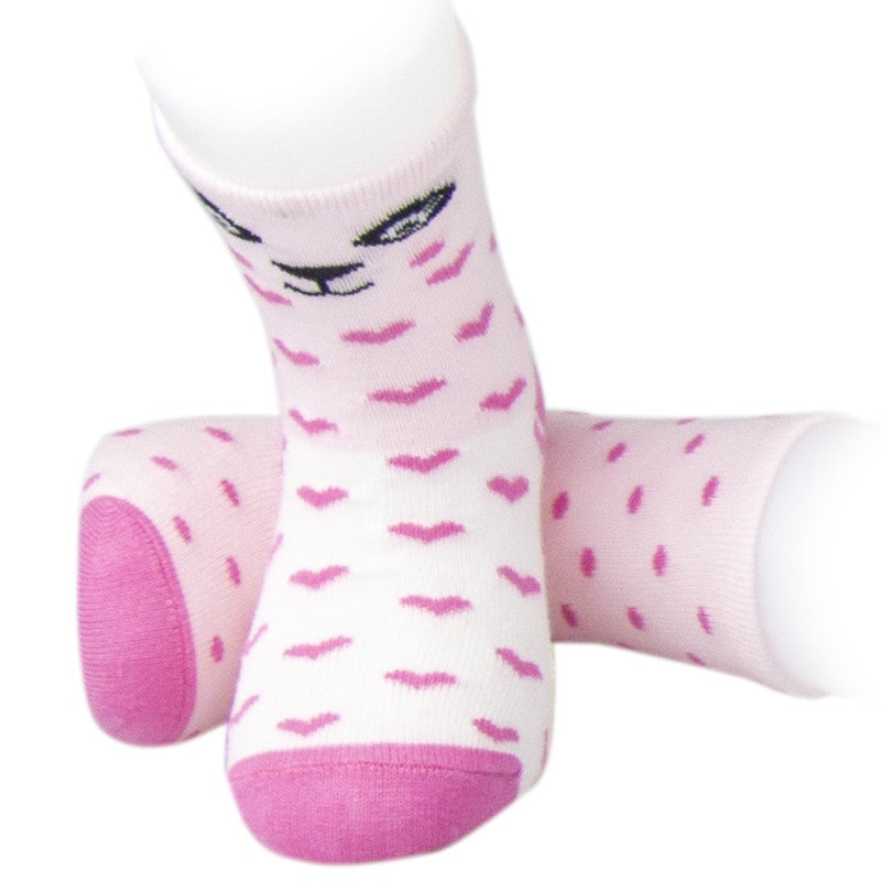 Комплет од 2-Пара Бебешки Чорапчиња со Срциња