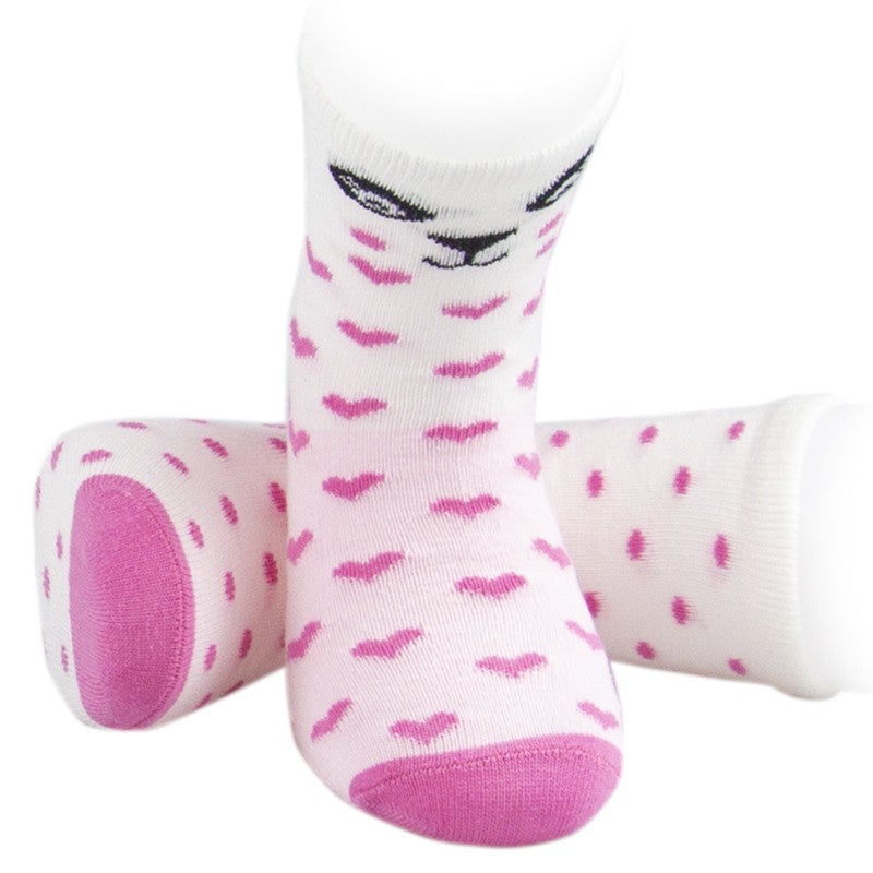 Комплет од 2-Пара Бебешки Чорапчиња со Срциња